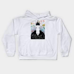 Aresti - sardinian black sheep with crown Kids Hoodie